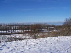 Endlich Schnee am Elbe- Lübeck- Kanal!