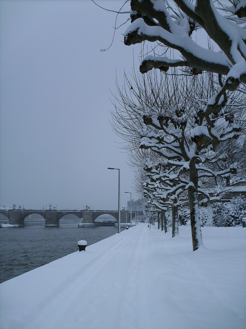 Endlich Schnee in Würzburg.