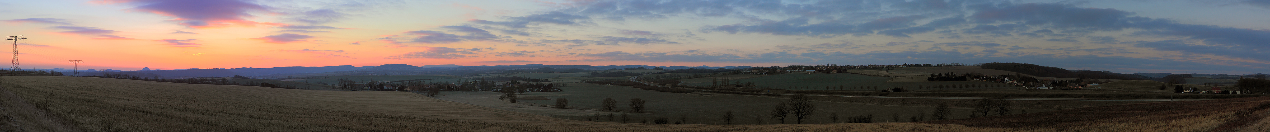 Endlich wieder Fernsicht zum Hohen Schneeberg und in die Sächsische Schweiz gestern Morgen...