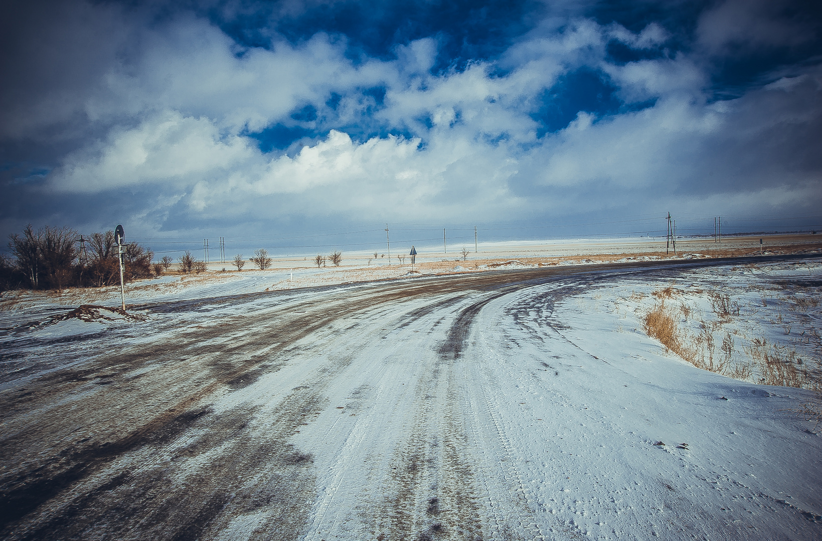 endlose Winter Steppe