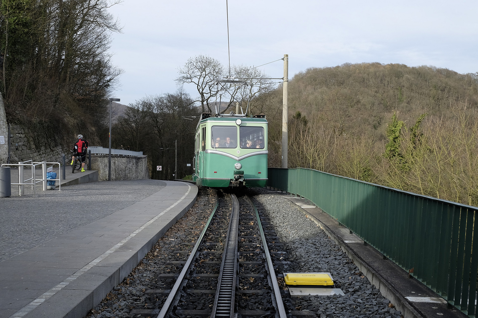 Endstation bzw. Bergstation der Drachenfelsbahn im Siebengebirge