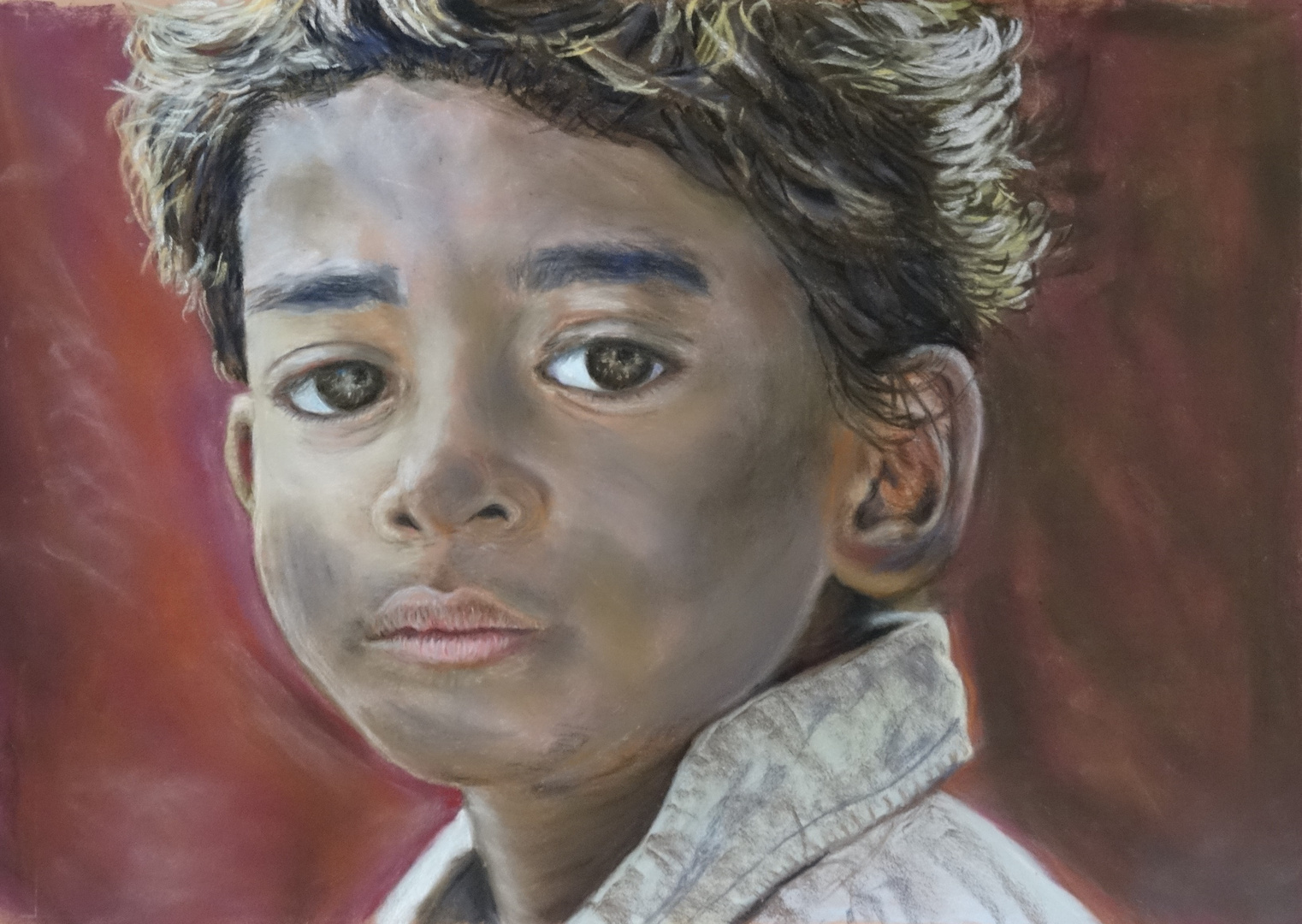 Enfant au pastel