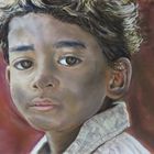 Enfant au pastel