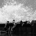 Enfants sur le Malecon CUBA