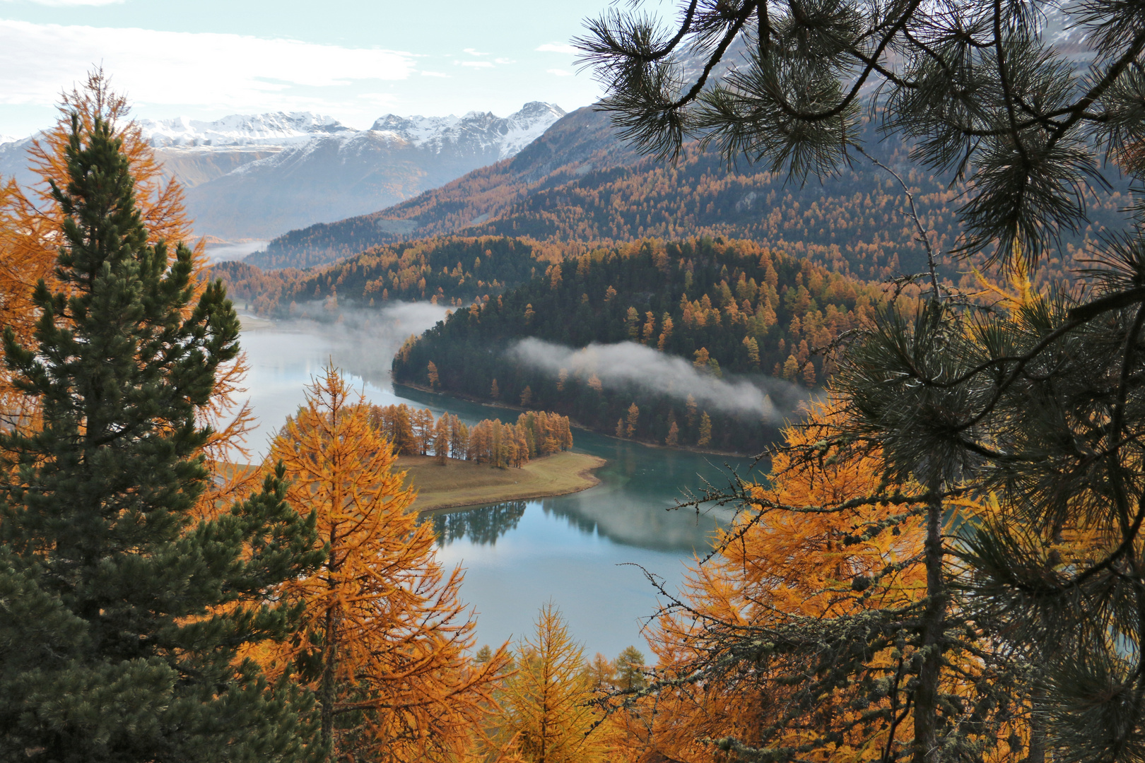 Engadin: der Nebel ist schon bald weg... (2)