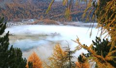 Engadin: der Nebel lichtet sich langsam...