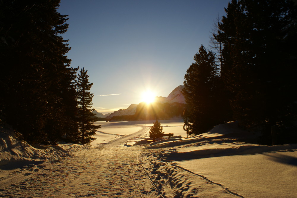 Engadiner Sonnenuntergang