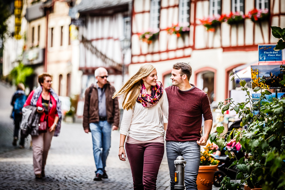 Engagement with Sue and Tom at Bacharach - rhine-valley