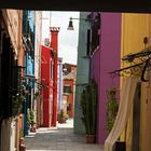 enge Gasse in Burano