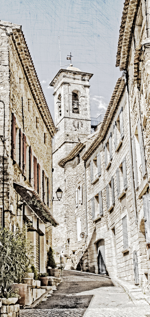 enge Gasse in Châteauneuf-du-Pape 