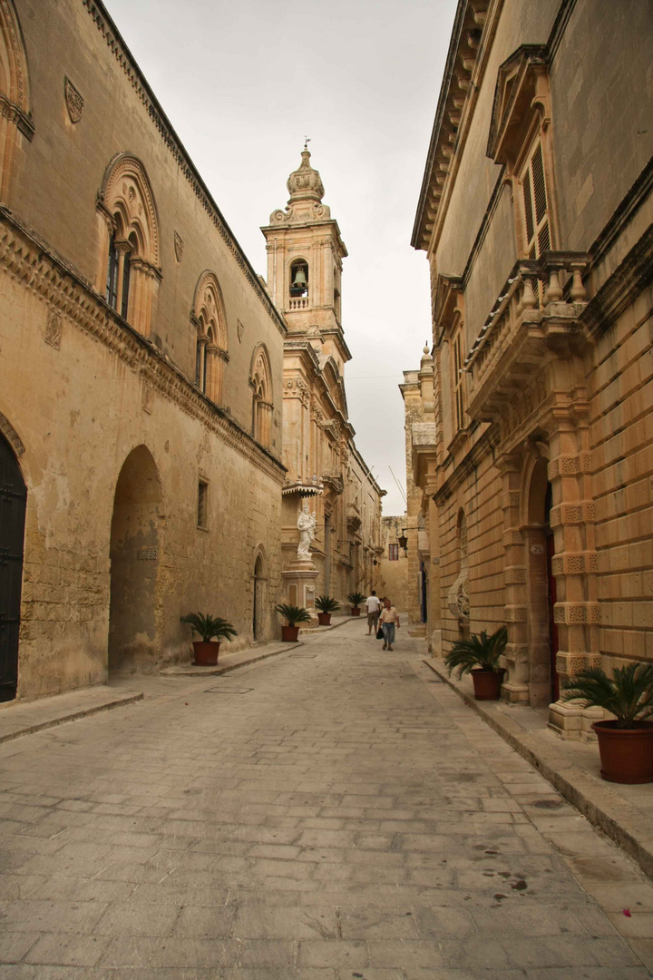 Enge Straße in Mdina (Malta)