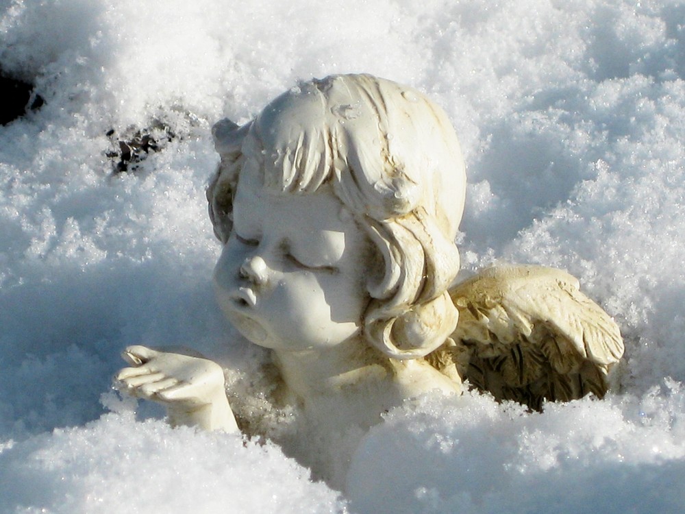 Engel im Schnee Foto & Bild  stillleben, figuren und miniaturen 