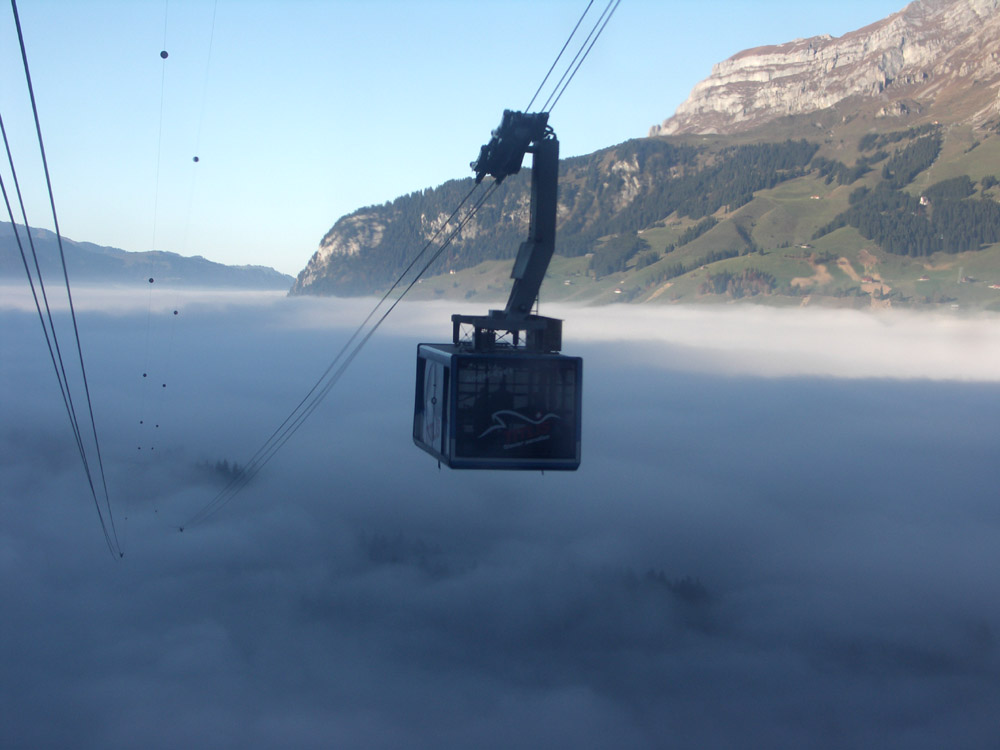 Engelberg im Nebel