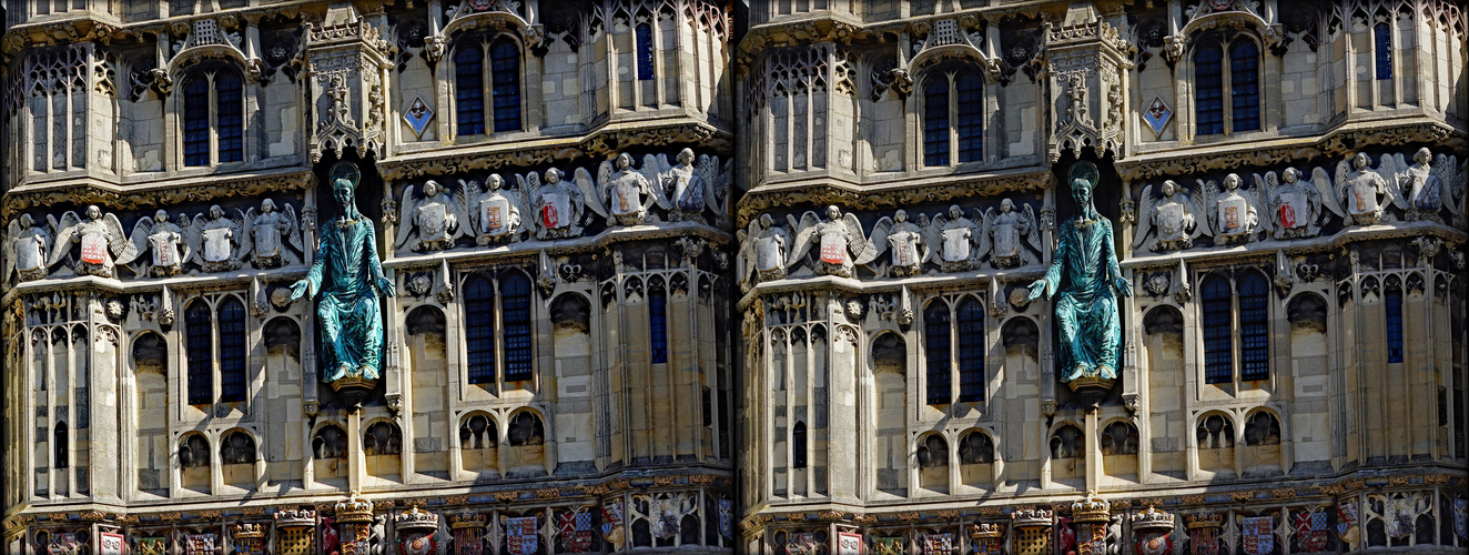 England   gesehen in  Canterbury  (3D-II-View)