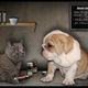 English Bulldog in Beauty Salon