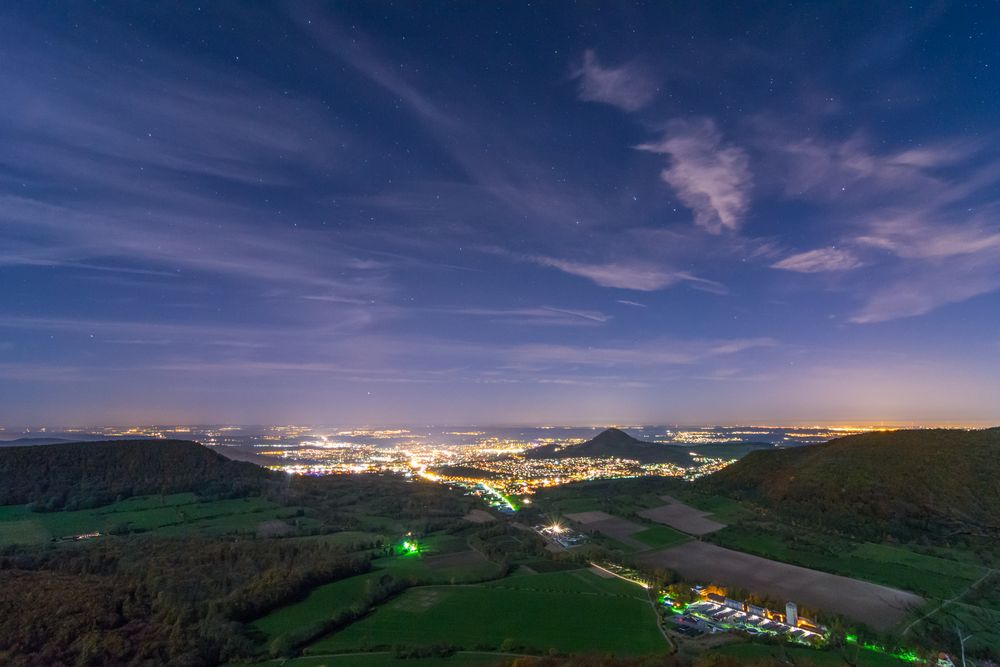 Eningen, Pfullingen und Reutlingen von oben