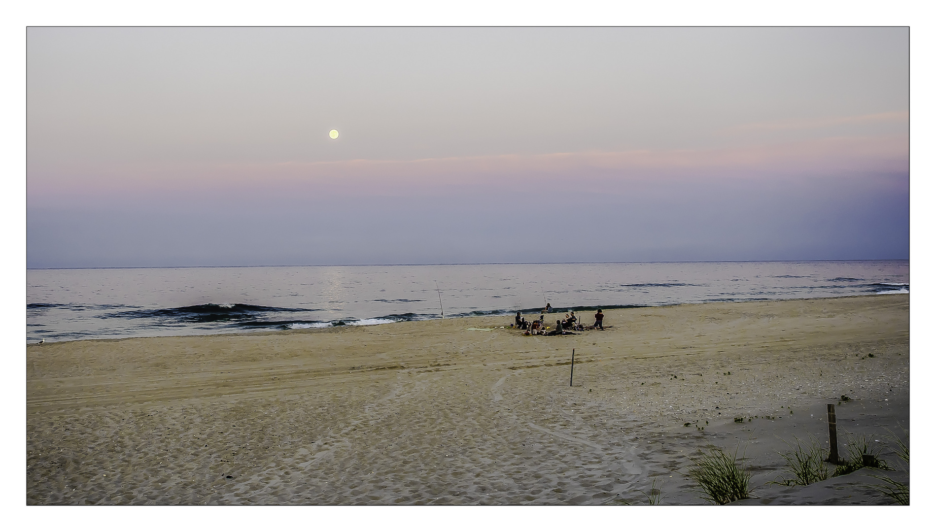 enjoying a summer's eve at the atlantic coast