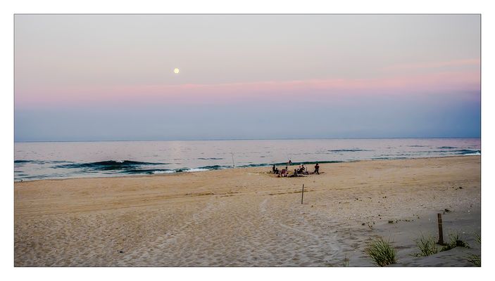 enjoying a summer's eve at the atlantic coast
