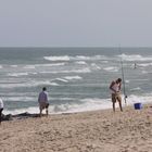 enjoying the beach