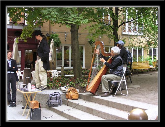 Enjoying the Street Music.