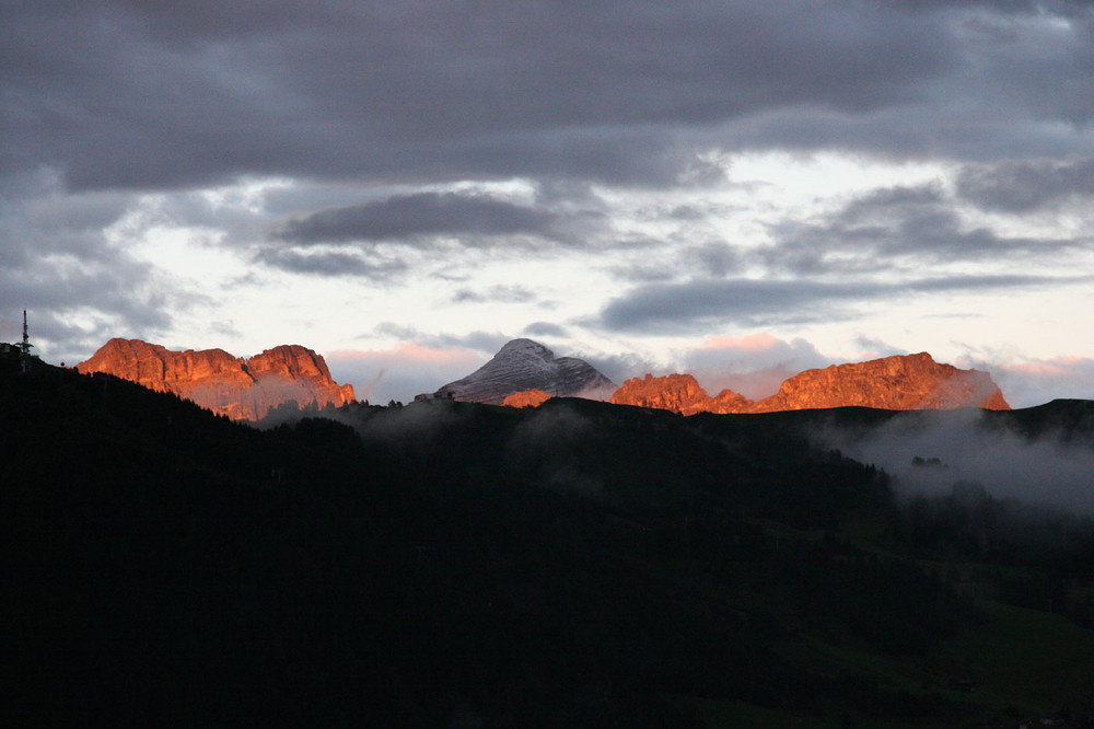 Enrosadira- Sonnenuntergang in den Dolomiten