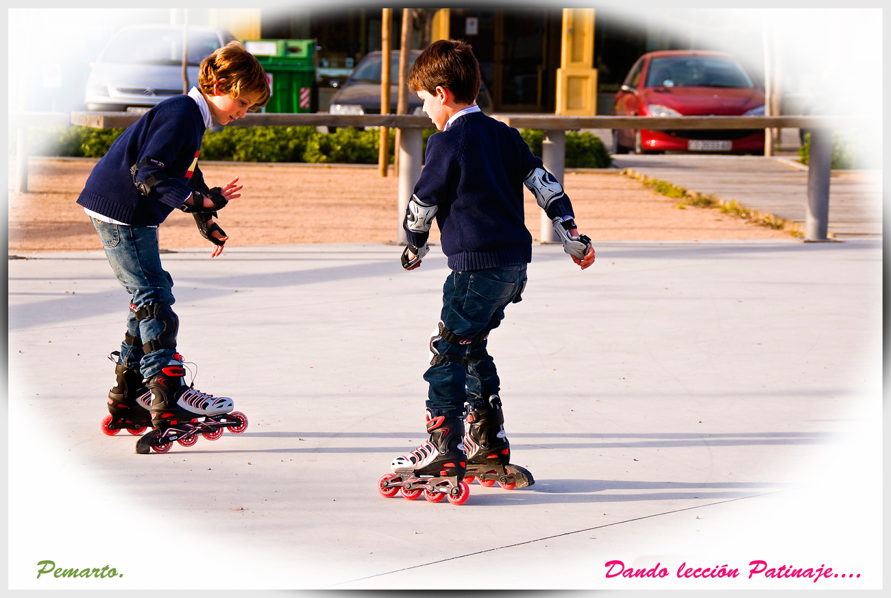 Enseñando al Hermano a Patinar