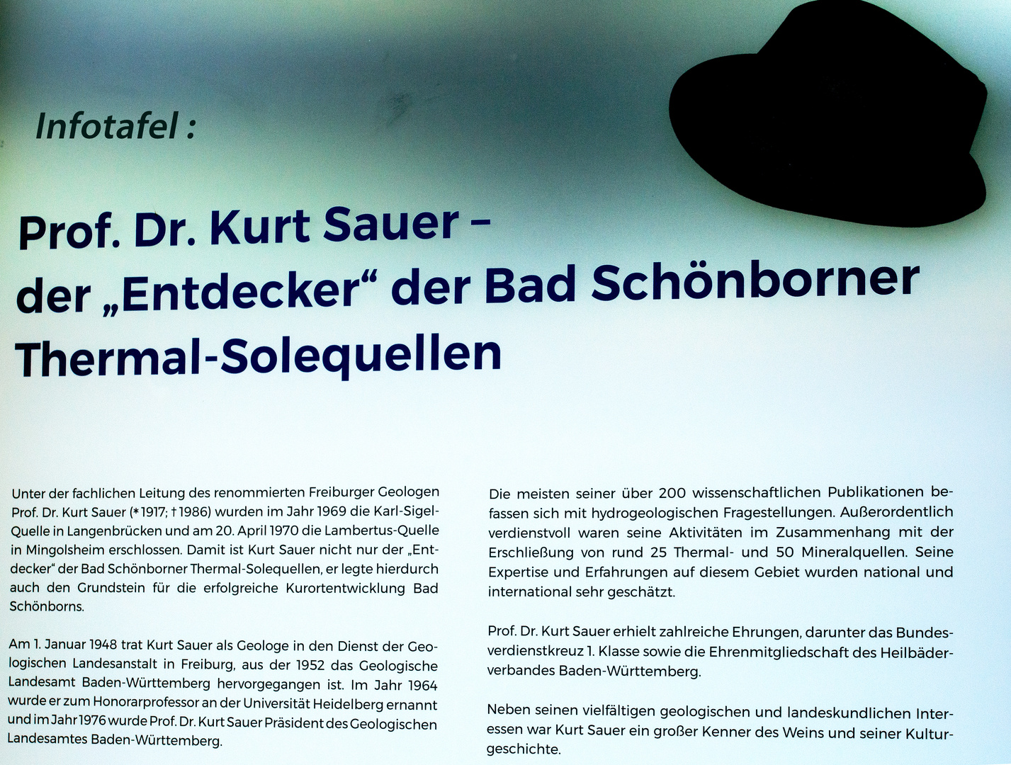 Entdecker der Bad Schönborner Thermal-Solequellen