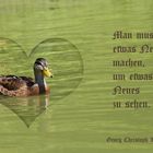 Entenherz mit Spruch