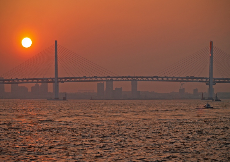 Entering Yokohama Harbor