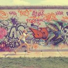 Entlang der Berliner Mauer.