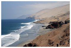 entlang der peruanischen Pazifikküste in Richtung Nazca