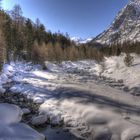 Entlang des Wanderweges im Roseggtal im Engadin