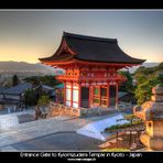 Entrance Gate to Kyiomizudera Temple in Kyoto - Japan