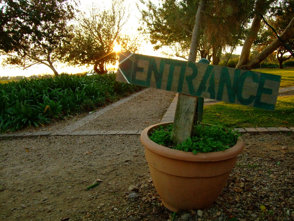 Entrance im Weingarten, Südafrika