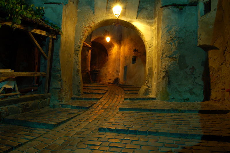 Entrance in the castle of Sighisoara