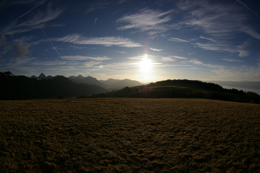 entre lac et montagne