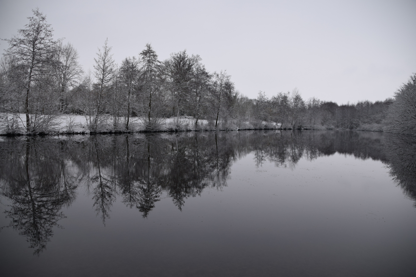 Entre neige et reflets 