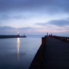 Entrée du port de Boulogne-sur-mer un soir de juillet 2009