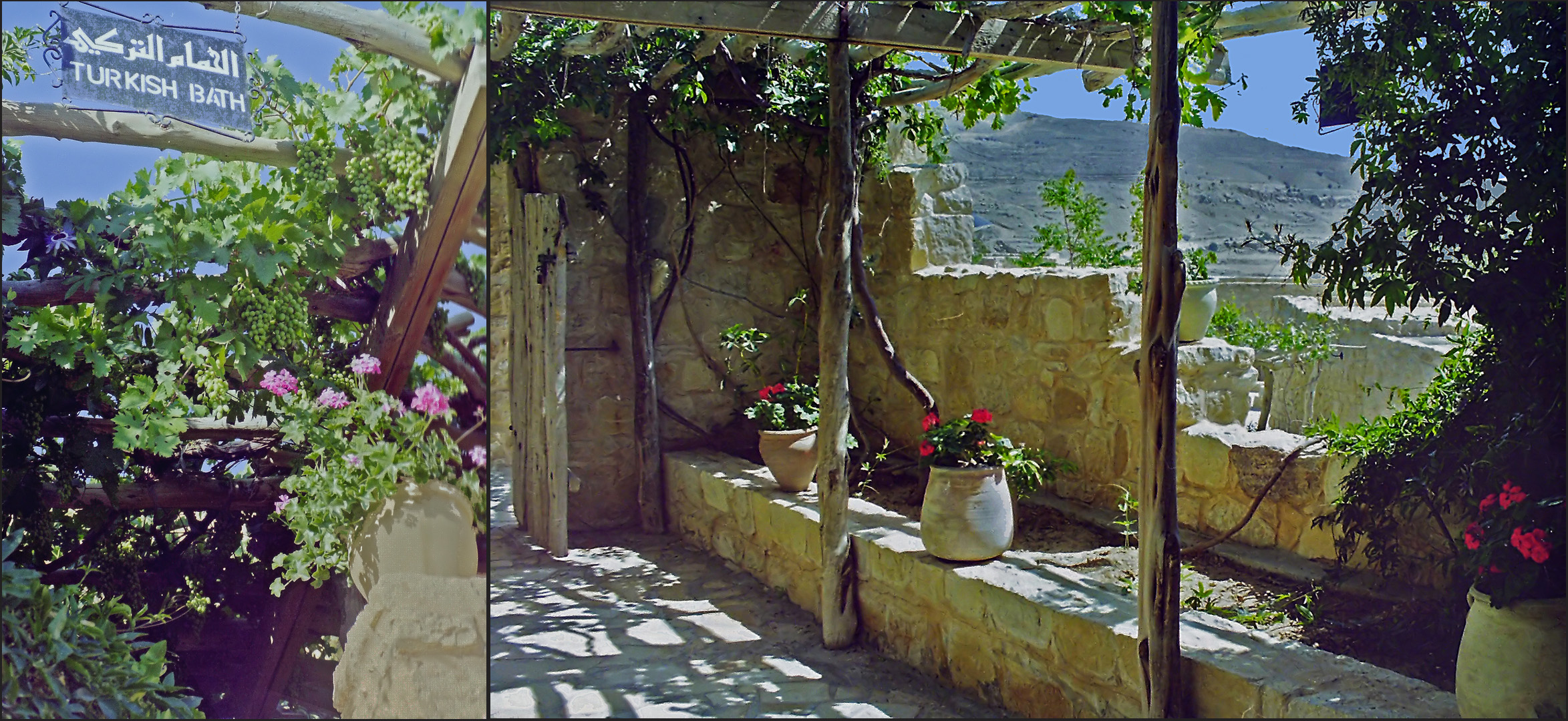 Entrée et jardin du Bain Turc (Hammam)