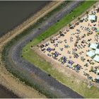 Entspannen am Lankenauer Höft in Bremen (Luftbild, aerial)