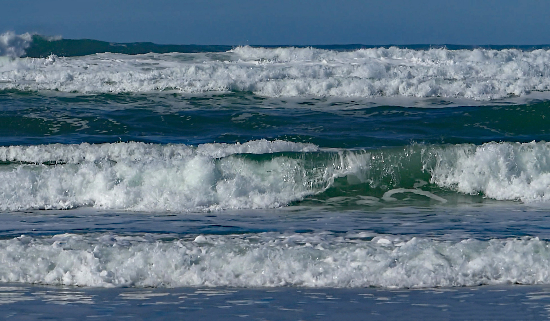 Entspannen bei den Wellen