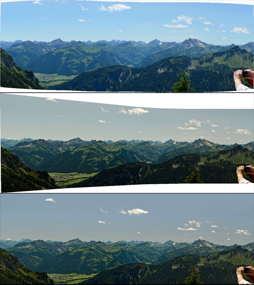 Entstehung des Panoramas (Blick von der Ostlerhütte auf dem Breitenberg)