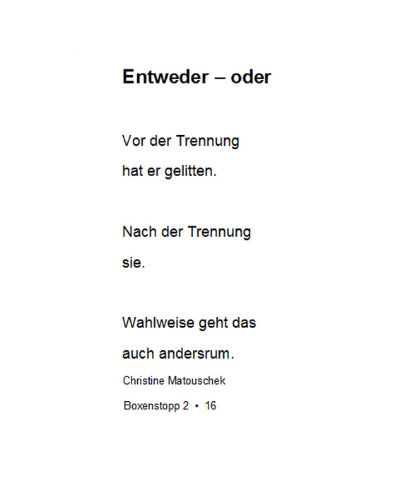 Entweder - oder BS 2 - 16