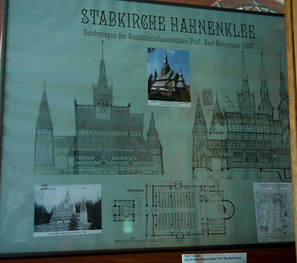 Entwurf der Stabkirche in Hahnenklee (Harz)