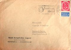 Enveloppe postée le 31.12.1952
