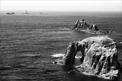 Enys Dodnan Arch  &  Longships Lighthouse
