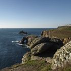 Enys Dodnan und Armed Knight, Land's End, Cornwall