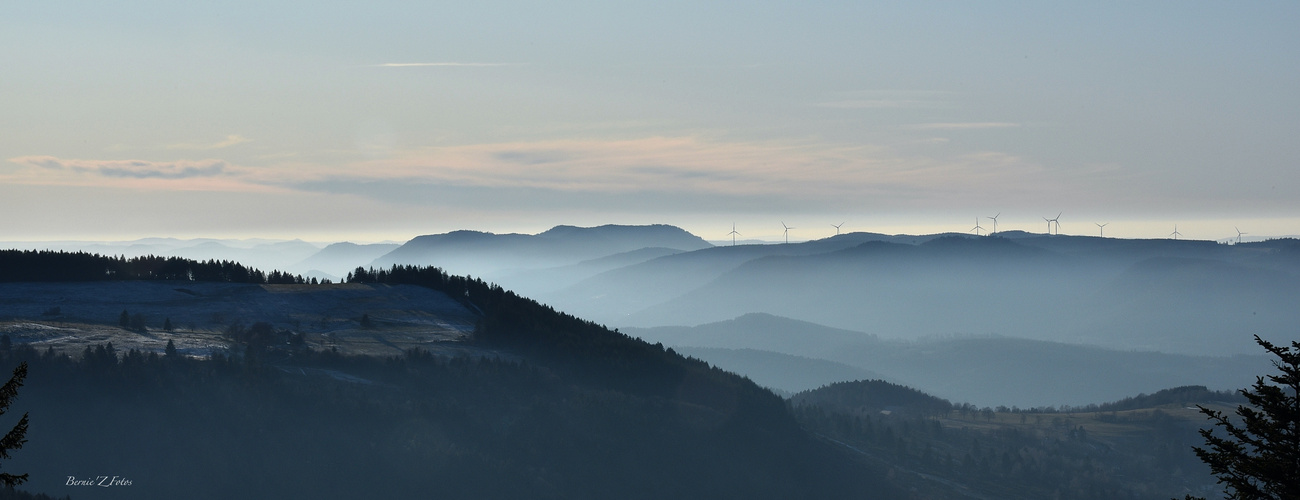 Eoliennes sur les sommets Vosgiens