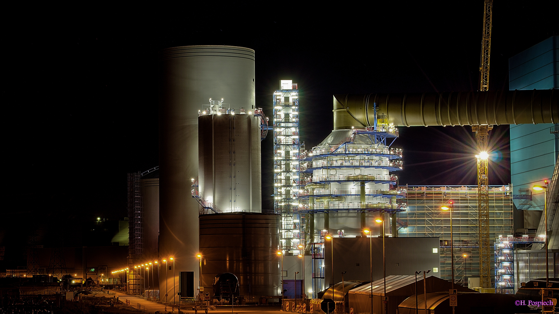 EON Kraftwerk 45711 Datteln bei Nacht
