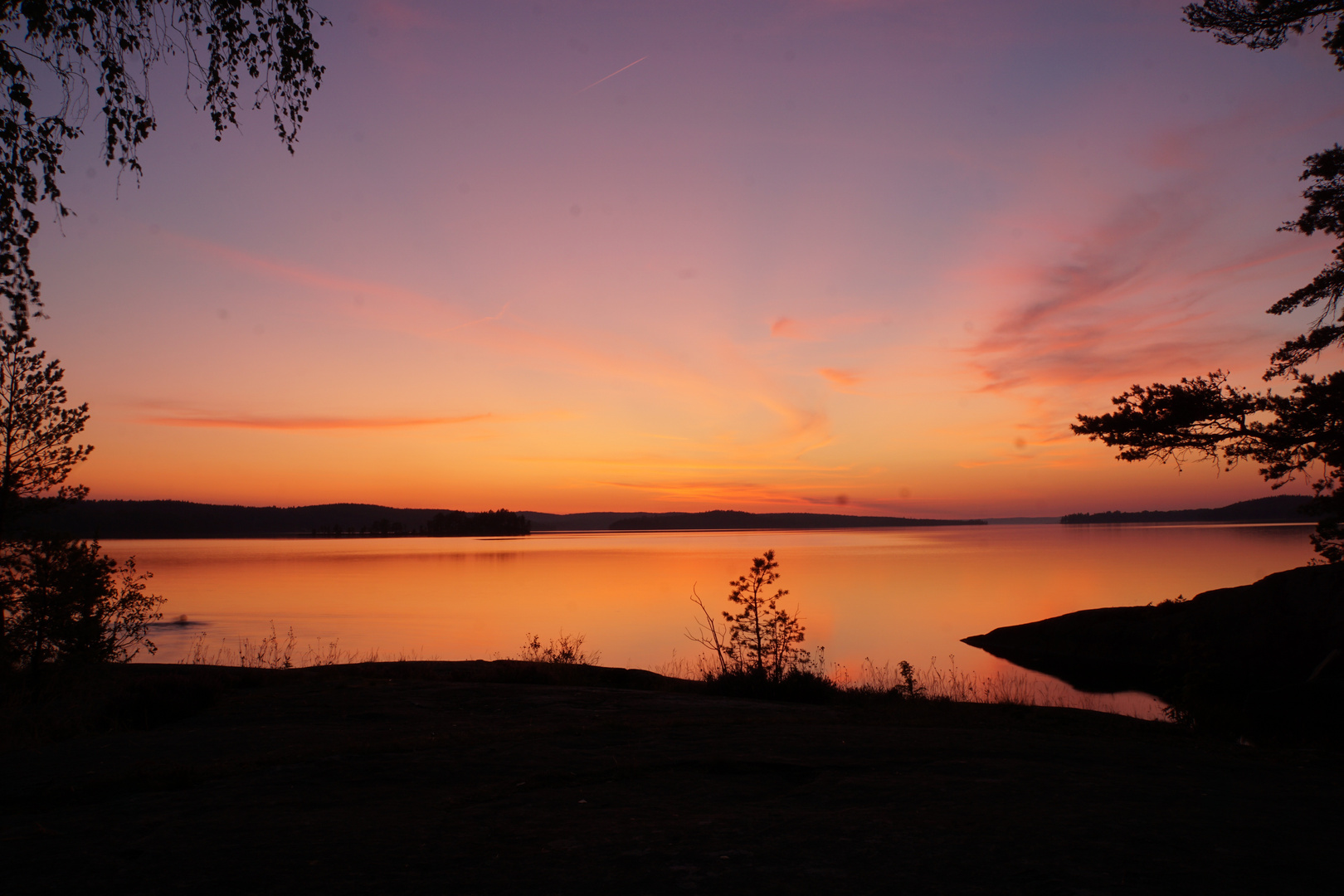 Epischer Sonnenuntergang in Schweden